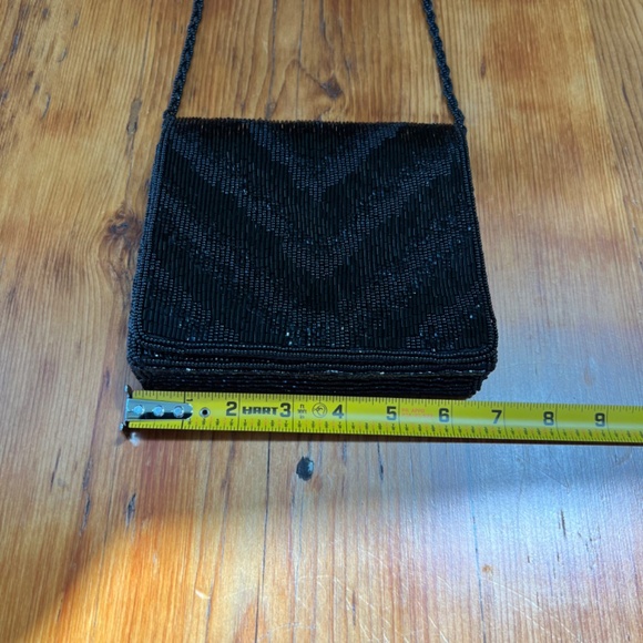 La Regale Beaded‎ Evening Clutch w/ Beaded Chain Black Women's O/S EUC - Picture 5 of 8